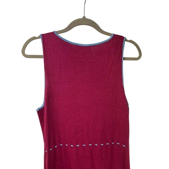 Alannah Hill Women's Size 14 Sleeveless V-Neck Knit Midi Dress Rayon Blend - Picture 11 of 13